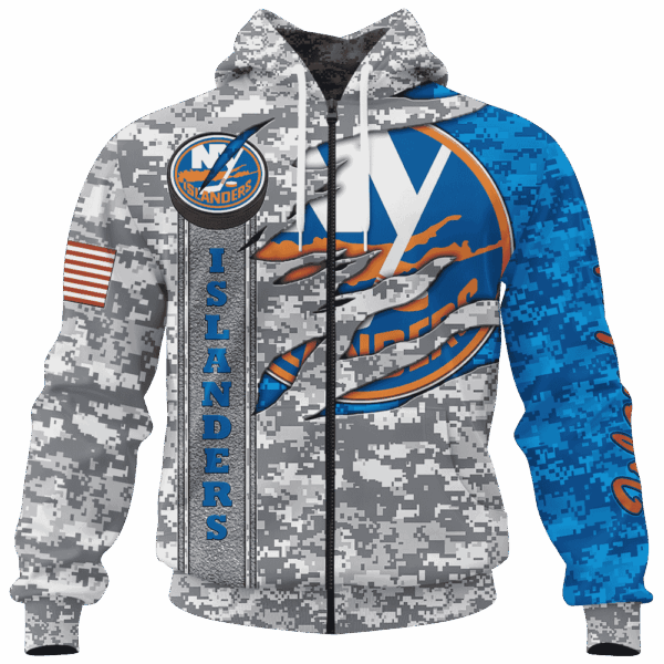 Islanders Camo Style Limited Edition Hoodie T-shirt Sweatshirt All Merchandise - Image 4