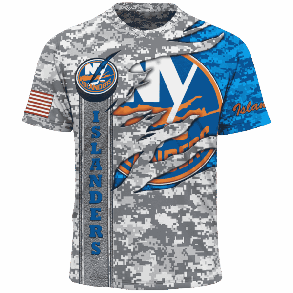 Islanders Camo Style Limited Edition Hoodie T-shirt Sweatshirt All Merchandise - Image 5