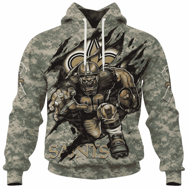 Saints Camo Mascot Limited Edition Hoodie T-shirt Sweatshirt All Merchandise
