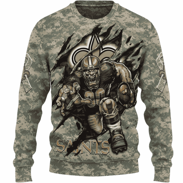 Saints Camo Mascot Limited Edition Hoodie T-shirt Sweatshirt All Merchandise - Image 2