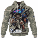 Patriots Camo Mascot Limited Edition Hoodie T-shirt Sweatshirt All Merchandise