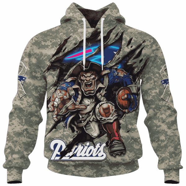 Patriots Camo Mascot Limited Edition Hoodie T-shirt Sweatshirt All Merchandise