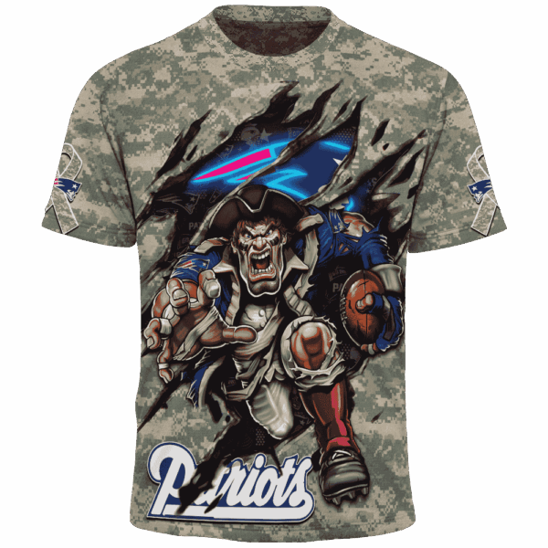 Patriots Camo Mascot Limited Edition Hoodie T-shirt Sweatshirt All Merchandise - Image 5