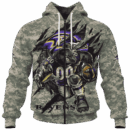 Ravens Camo Mascot Limited Edition Hoodie T-shirt Sweatshirt All Merchandise