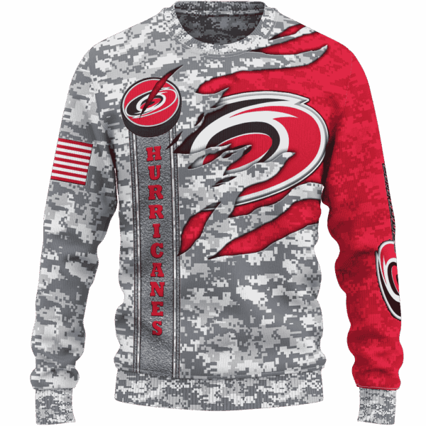 Hurricanes Camo Style Limited Edition Hoodie T-shirt Sweatshirt All Merchandise - Image 2