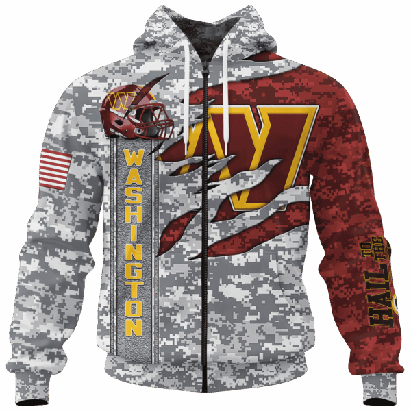 Commanders Camo US Limited Edition Hoodie T-shirt Sweatshirt All Merchandise - Image 4