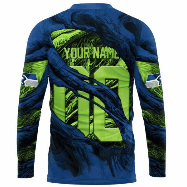 Seahawks Demon Eyes Limited Edition Hoodie T-shirt Sweatshirt All Merchandise - Image 8
