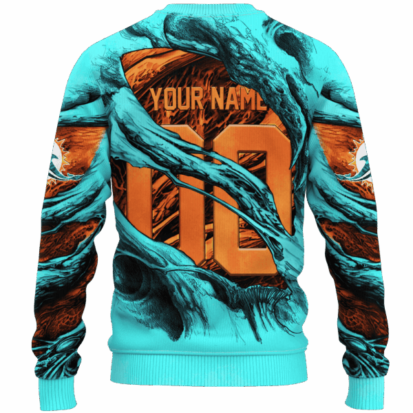 Dolphins Demon Eyes Limited Edition Hoodie T-shirt Sweatshirt All Merchandise - Image 3