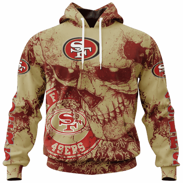49ers Skull Flowing Limited Edition Hoodie T-shirt Sweatshirt All Merchandise