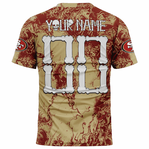 49ers Skull Flowing Limited Edition Hoodie T-shirt Sweatshirt All Merchandise - Image 6