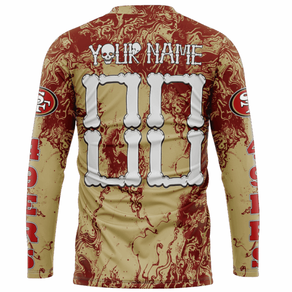 49ers Skull Flowing Limited Edition Hoodie T-shirt Sweatshirt All Merchandise - Image 8
