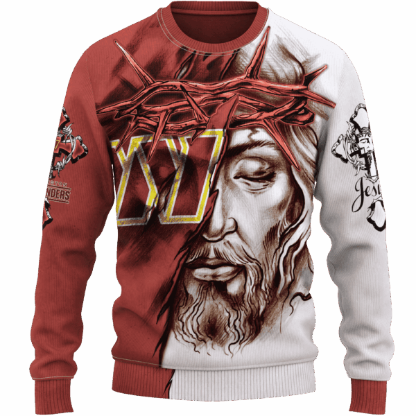 Commanders Jesus Limited Edition Hoodie T-shirt Sweatshirt All Merchandise - Image 2