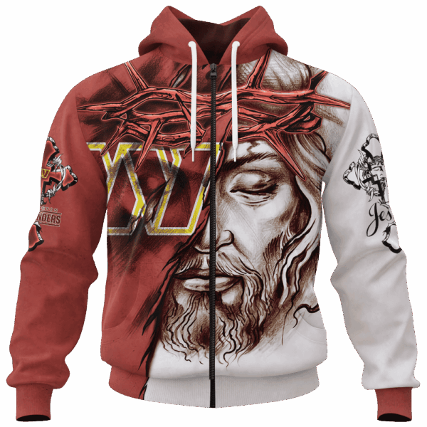 Commanders Jesus Limited Edition Hoodie T-shirt Sweatshirt All Merchandise - Image 4
