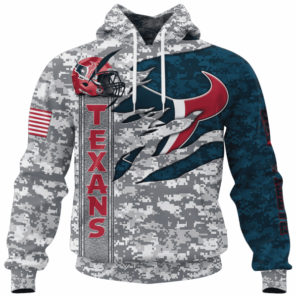 Texans Camo US Limited Edition Hoodie T-shirt Sweatshirt All Merchandise