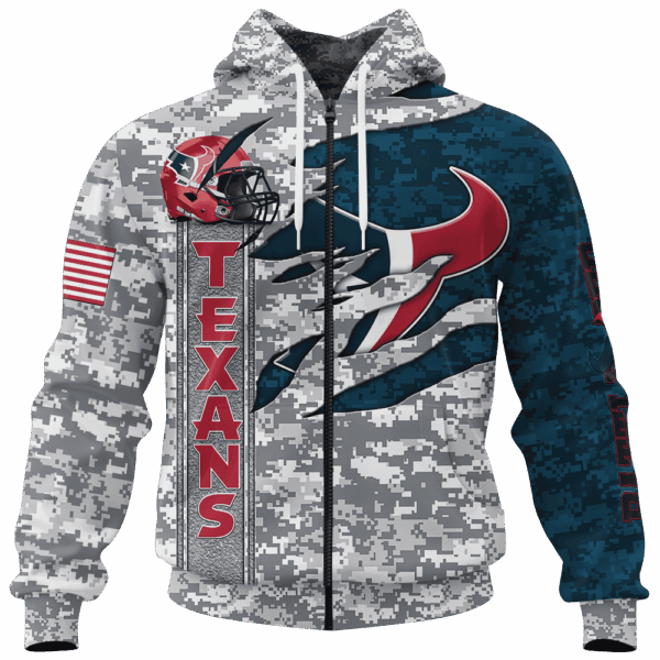 Texans Camo US Limited Edition Hoodie T-shirt Sweatshirt All Merchandise - Image 4
