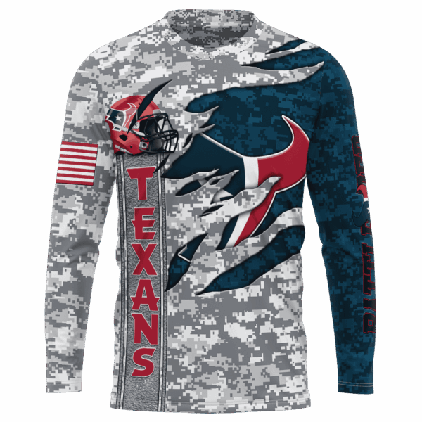 Texans Camo US Limited Edition Hoodie T-shirt Sweatshirt All Merchandise - Image 7