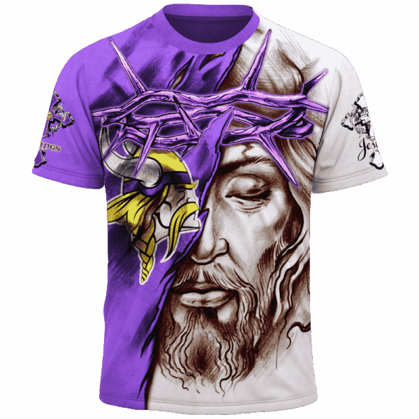 Vikings Jesus Limited Edition Hoodie T-shirt Sweatshirt All Merchandise - Image 5