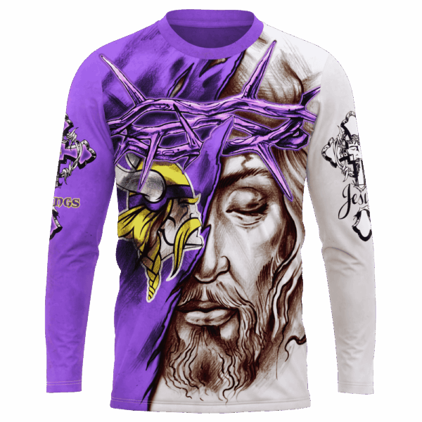 Vikings Jesus Limited Edition Hoodie T-shirt Sweatshirt All Merchandise - Image 7