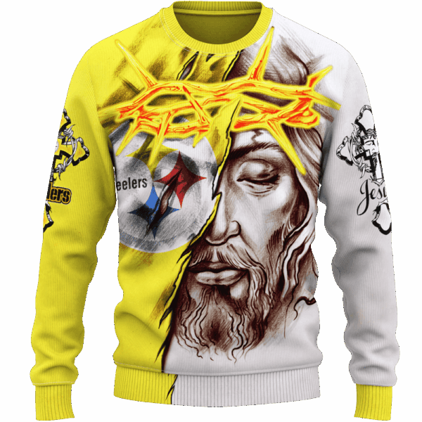 Steelers Jesus Limited Edition Hoodie T-shirt Sweatshirt All Merchandise - Image 2