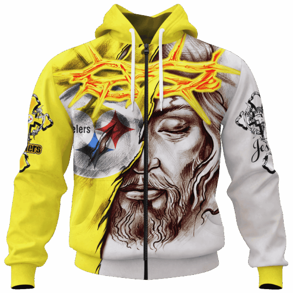 Steelers Jesus Limited Edition Hoodie T-shirt Sweatshirt All Merchandise - Image 4