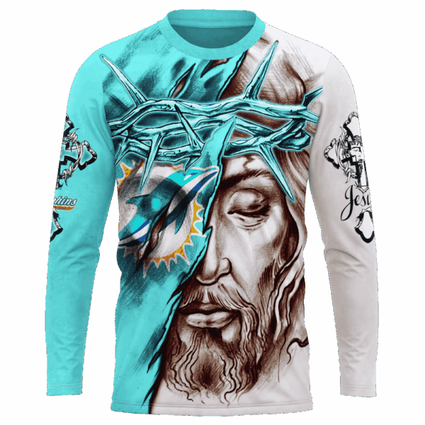 Dolphins Jesus Limited Edition Hoodie T-shirt Sweatshirt All Merchandise - Image 7