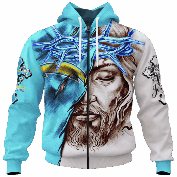 Chargers Jesus Limited Edition Hoodie T-shirt Sweatshirt All Merchandise - Image 4