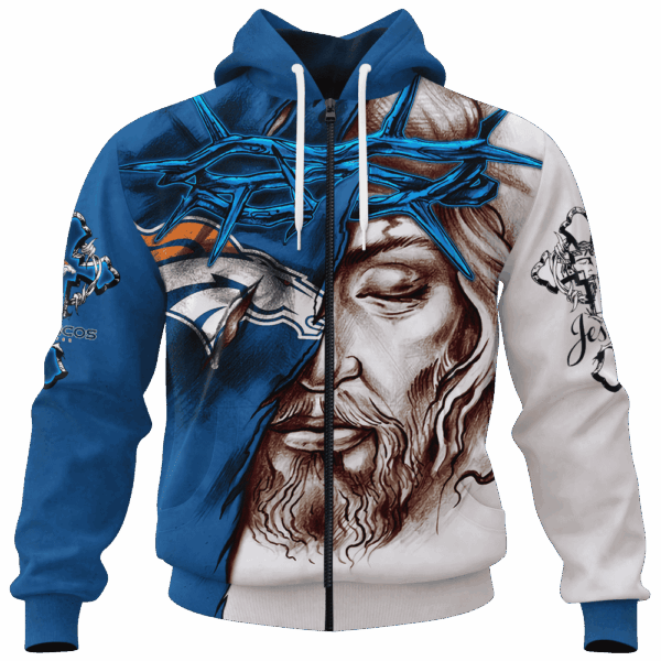 Broncos Jesus Limited Edition Hoodie T-shirt Sweatshirt All Merchandise - Image 4