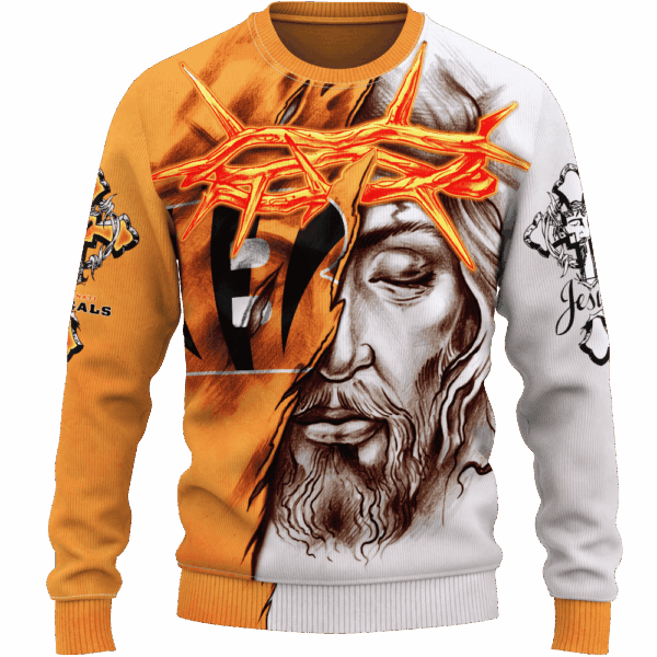 Bengals Jesus Limited Edition Hoodie T-shirt Sweatshirt All Merchandise - Image 2