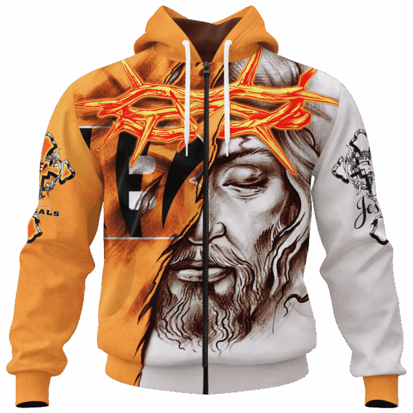 Bengals Jesus Limited Edition Hoodie T-shirt Sweatshirt All Merchandise - Image 4