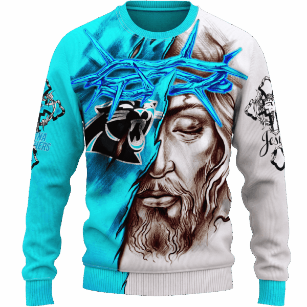 Panthers Jesus Limited Edition Hoodie T-shirt Sweatshirt All Merchandise - Image 2