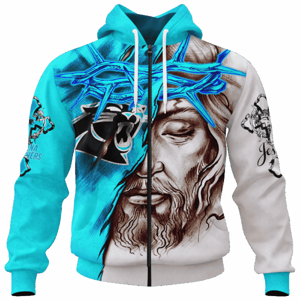 Panthers Jesus Limited Edition Hoodie T-shirt Sweatshirt All Merchandise - Image 4