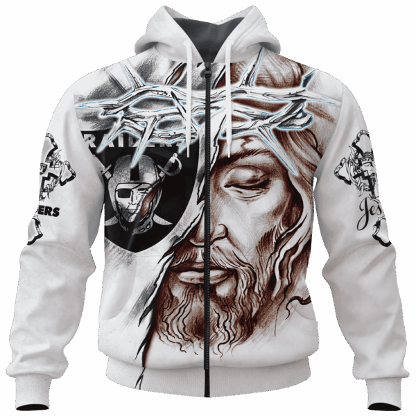Raiders Jesus Limited Edition Hoodie T-shirt Sweatshirt All Merchandise - Image 4