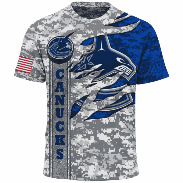 Canucks Camo Style Limited Edition Hoodie T-shirt Sweatshirt All Merchandise - Image 5