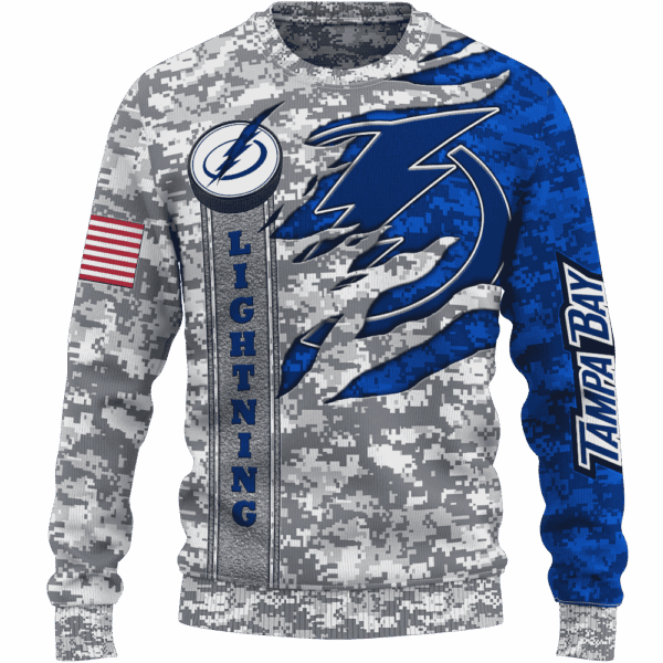 Lightning Camo Style Limited Edition Hoodie T-shirt Sweatshirt All Merchandise - Image 2
