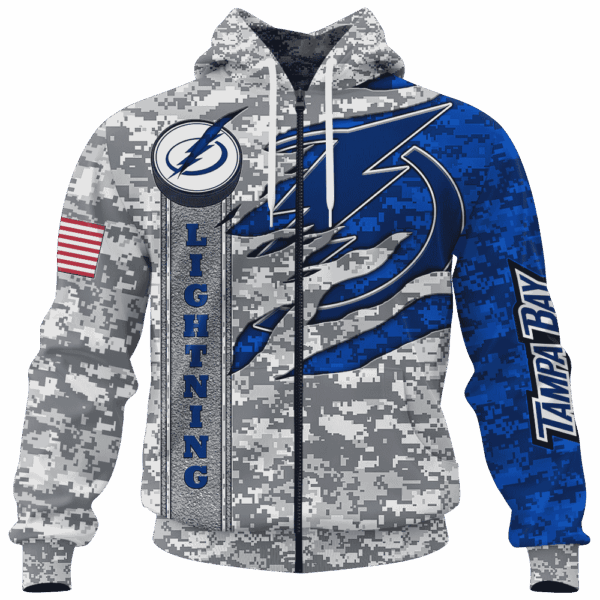 Lightning Camo Style Limited Edition Hoodie T-shirt Sweatshirt All Merchandise - Image 4
