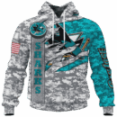 Sharks Camo Style Limited Edition Hoodie T-shirt Sweatshirt All Merchandise