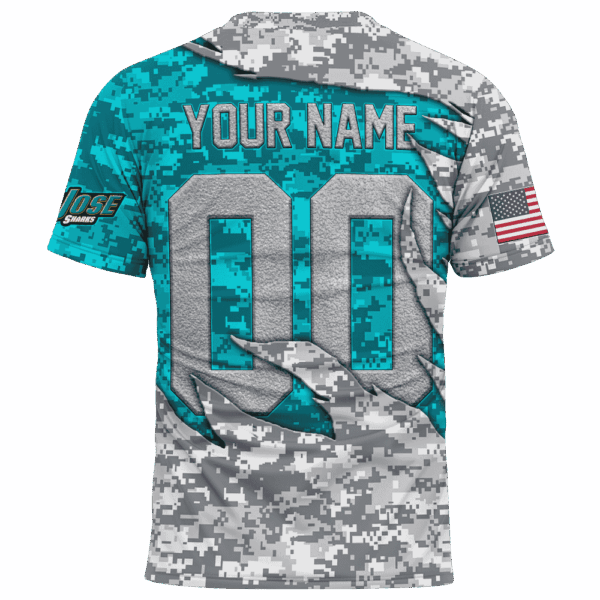 Sharks Camo Style Limited Edition Hoodie T-shirt Sweatshirt All Merchandise - Image 6