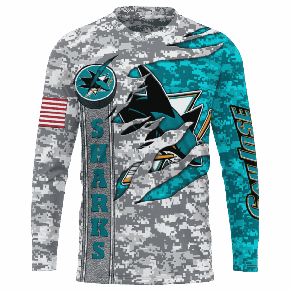 Sharks Camo Style Limited Edition Hoodie T-shirt Sweatshirt All Merchandise - Image 7