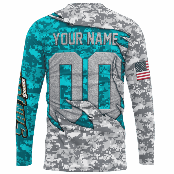 Sharks Camo Style Limited Edition Hoodie T-shirt Sweatshirt All Merchandise - Image 8