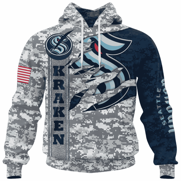 Kraken Camo Style Limited Edition Hoodie T-shirt Sweatshirt All Merchandise
