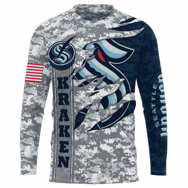 Kraken Camo Style Limited Edition Hoodie T-shirt Sweatshirt All Merchandise - Image 7