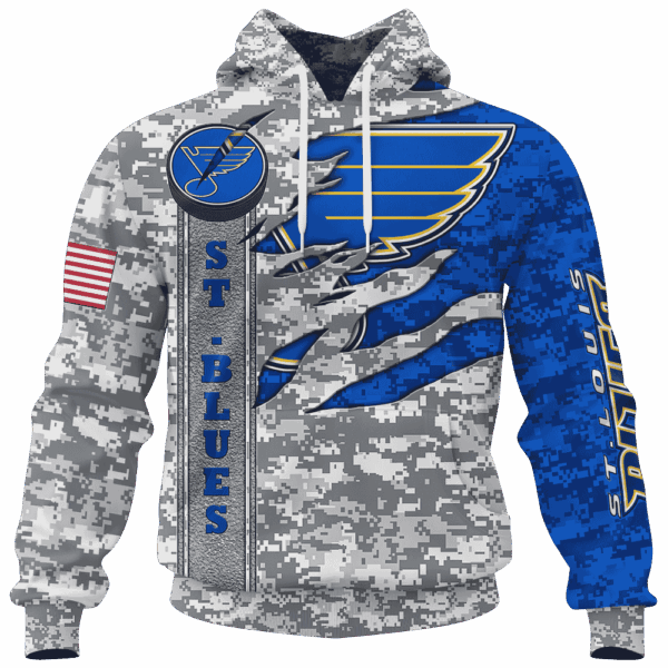 Blues Camo Style Limited Edition Hoodie T-shirt Sweatshirt All Merchandise