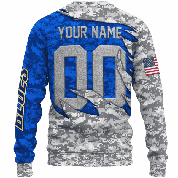 Blues Camo Style Limited Edition Hoodie T-shirt Sweatshirt All Merchandise - Image 3