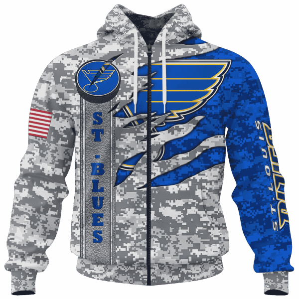 Blues Camo Style Limited Edition Hoodie T-shirt Sweatshirt All Merchandise - Image 4