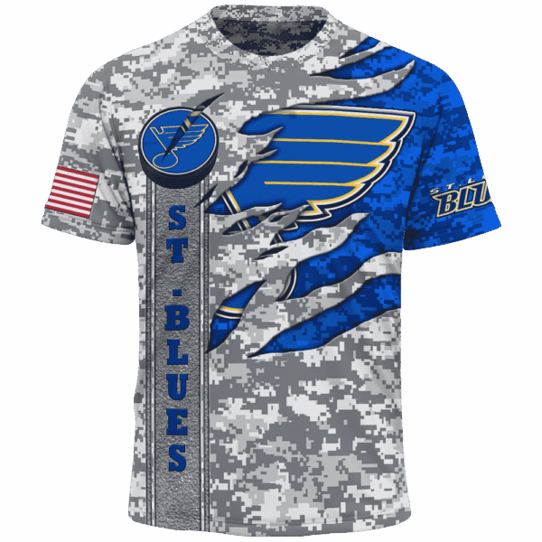 Blues Camo Style Limited Edition Hoodie T-shirt Sweatshirt All Merchandise - Image 5