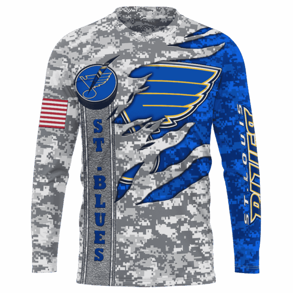 Blues Camo Style Limited Edition Hoodie T-shirt Sweatshirt All Merchandise - Image 7