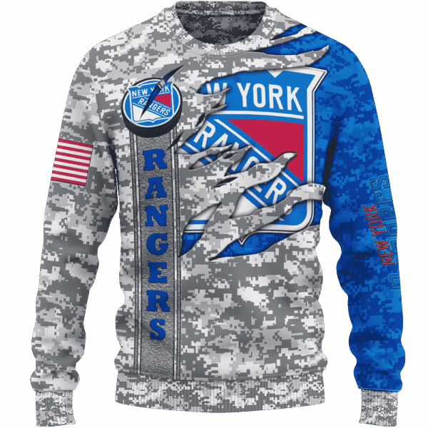 Rangers Camo Style Limited Edition Hoodie T-shirt Sweatshirt All Merchandise - Image 2