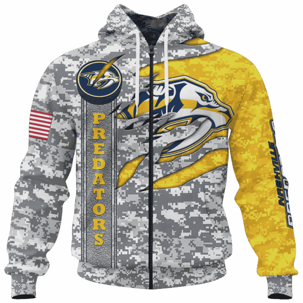 Predators Camo Style Limited Edition Hoodie T-shirt Sweatshirt All Merchandise - Image 4