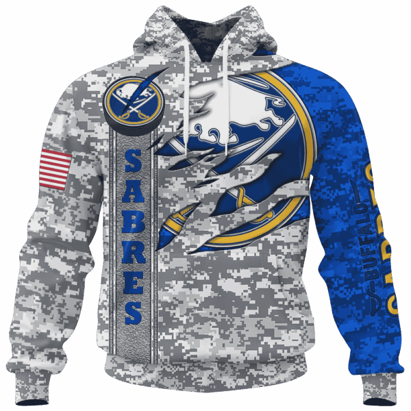 Sabres Camo Style Limited Edition Hoodie T-shirt Sweatshirt All Merchandise