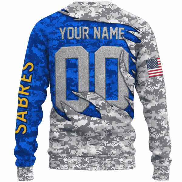 Sabres Camo Style Limited Edition Hoodie T-shirt Sweatshirt All Merchandise - Image 3